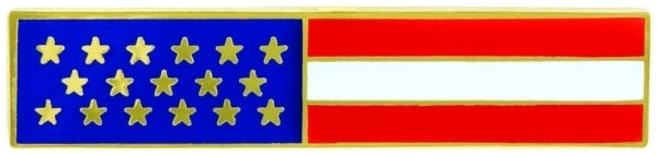 American Flag Pin Gold Border